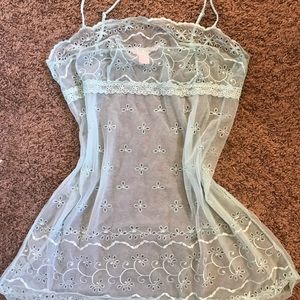 Victoria’s Secret stretch lace aqua night gown